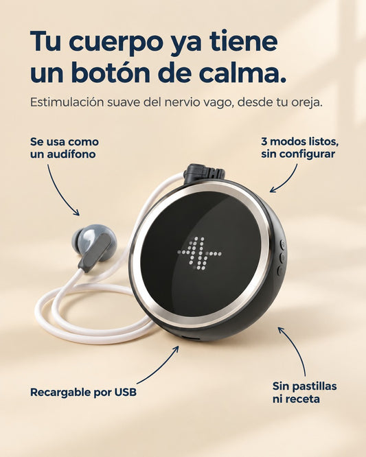 Ohm, estimulador del nervio vago: disco y audífono